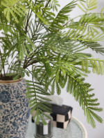 1PC Hojas De Silicona De Herbáceas Mimosa Artificial Para Decoración De Boda Jardín De Hotel Arte Floral Suave Y Realista - details 5