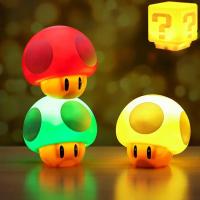 Lámpara De Noche Super Mario Bros Anime Con Sonido Y Luz En Forma De Hongo Preguntas Regalo De Cumpleaños Para Niños Figura De Acción Estrella Lindo - details 1