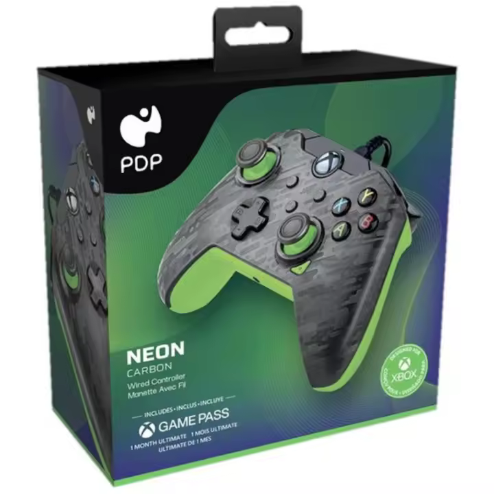 Mando PDP Wired Xbox/PC + 1 Mes Gamepass Neon Carbon - 1