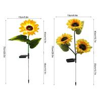 Lámpara Solar LED En Forma De Girasol Iluminación Decorativa Para Jardín Impermeable Luz De Paisaje Para Decoración Del Hogar - details 1