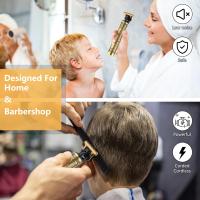 Cortapelos Hombre Profesional, Máquina Cortar Melo, 4 Peines-Guía Recortadora de Barba, Máquina para Cortar El Melo para Barba(Gold) - details 2