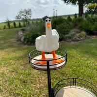 Estatua De Resina Creativa Y Divertida De Pato Pequeño Con Dedo Del Middle Decoración De Escritorio Para El Hogar Y Jardín Regalo Único - details 0