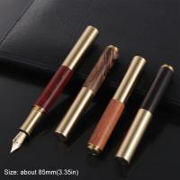 Mini Pluma De Madera De Bolsillo Pluma De Tinta Metálica Para Negocios Y Escuela Suministros De Escritura Portátil Regalo Estilo De Oficina - details 21