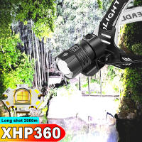 Lámpara Frontal De Pesca Potente Recargable XHP360 1000000LM Luz De Cabeza Para Camping Y Senderismo Banco De Energía LED Impermeable - details 0