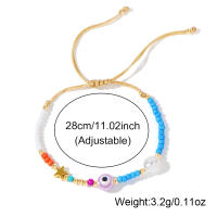 Pulsera Bohemia Con Granos De Arroz Colorido De Imitación De Perla Blanca Y Piedras De Gallo Hierro Para Mujer Regalo Afortunado Diario - details 2
