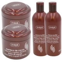 Set Ziaja Cacao – Champú y Mascarilla Alisadora con Manteca de Cacao. Ideal para Cabello Seco y Dañado, el Champú Limpia con Delicadeza el Cabello y el Cuero Cabelludo, mientras la Mascarilla Regenera y Suaviza. Cosmética Vegana y Natural Respetuosa - details 0