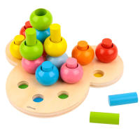 Disney-Tablero de juego con forma de Mickey Mouse, madera, 27 piezas, para Bebé