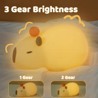 Lámpara Nocturna Para Niños De Silicona Capybara Cartoon USB Recargable Con Temporizador Y Regulación De Brillo Luces De Noche Decorativas Para Habitación - details 16