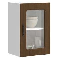vidaXL Armario pared cocina puerta de cristal Kalmar en color Roble ahumado/Roble Sonoma/Negro y más | almacenamiento funcional diseño moderno para baño dormitorio sala - details 6