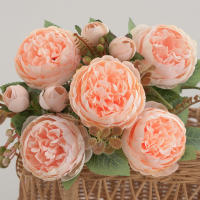 1 Pieza De Flores Artificiales Peonia De Seda Para Decoración Casa Boda Fiesta Faux Bouquet Arreglo De Plástico - details 13