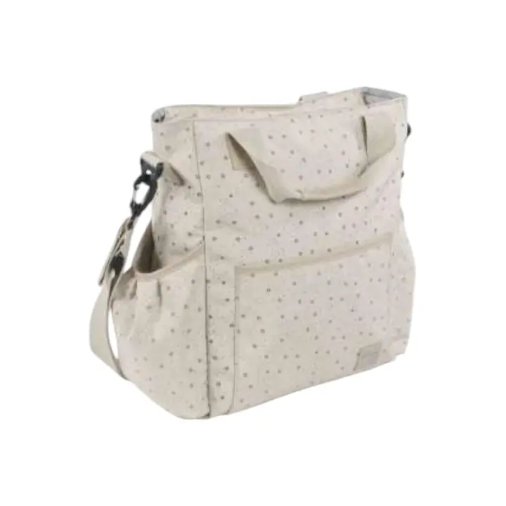 Bolso CANASTILLA para BEBÉ - Bandolera - Bolso organizador para silla de paseo - Dos compartimentos interiores y tres exteriores - Gran capacidad - Color BEIGE - Medidas: 40x36x20 - Dreamer Walking - WALKING MUM - 1