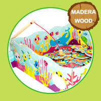 Juego de pesca magnética Montessori Lisciani con animales de madera, 32 piezas - details 4