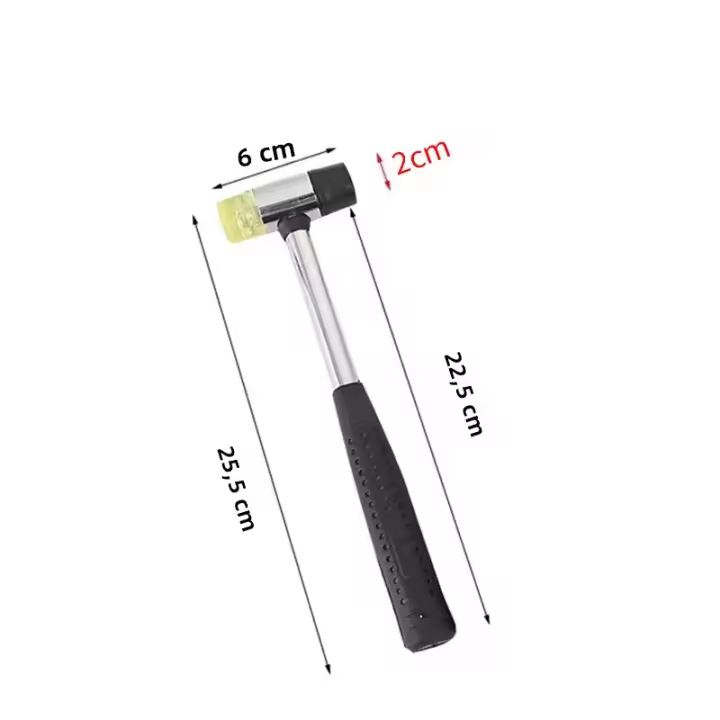 Martillo De Goma Doble Cara Para Joyería Artesanía De Cuero Carpintería Y Instalación De Piso Herramienta De Plástico Suave - 1