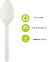 Maxi Products - Cucharas Reutilizables Biodegradables - 16.5 Cm/12.5 Cm - Higiénicamente Empaquetadas - Compostables - Libres de BPA - 100% Ecológicas - details 1