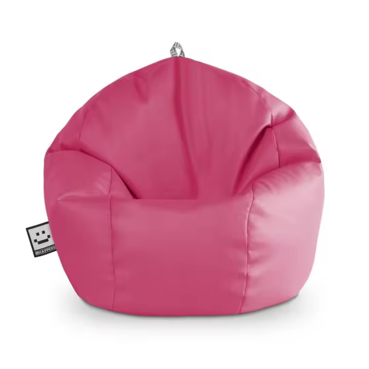 Puff Pelota Polipiel Fucsia HAPPERS - Cómodo, ligero y resistente. Make it Happers® - 1