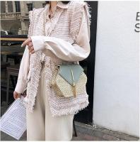 Bolso De Hombre De Paja Hexagonal Yogodlns Para Mujer Estilo Bohemio Hecho en Mano Bolso De Playa Verano With Cadena Cruzada - details 5