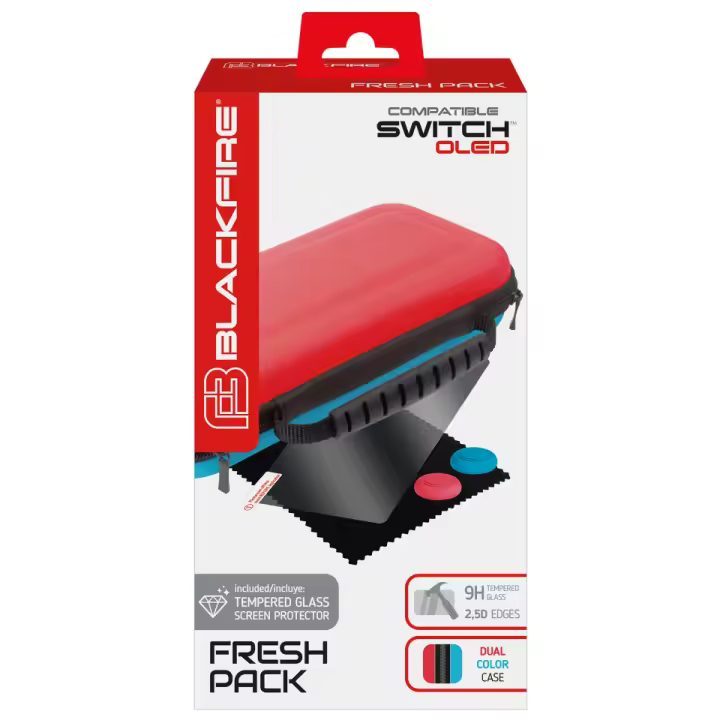BLACKFIRE FRESH PACK Funda de Transporte + Kit de Accesorios para SWITCH OLED - 1
