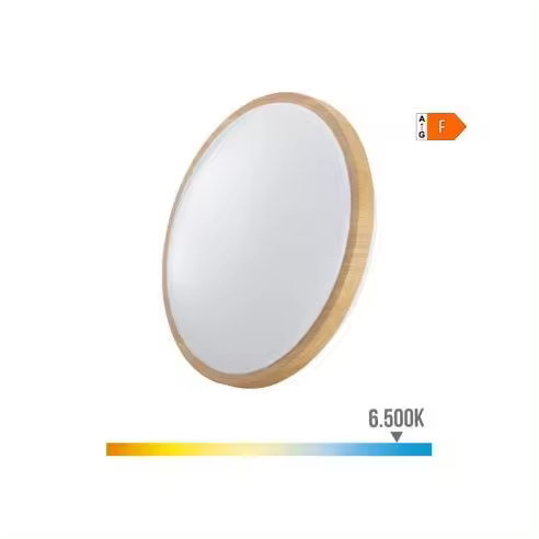 Aplique Superficie Circular LED 18W 1820lm 6400K Efecto Madera EDM - Alta Luminosidad - 1