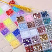 24 Rhinestones Planos AB Fluorescentes Resina Para Decoración De Uñas Y Joyería DIY Material De Vidrio Pack Individual - details 1