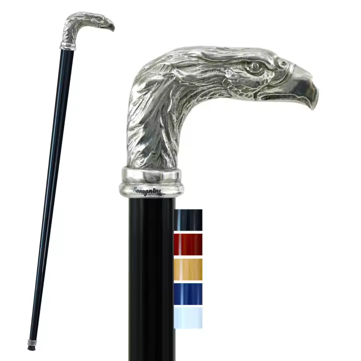 Bastón de Madera y Pewter Elegant para Hombres y Mujeres - Modelo Andalo 97 cm - Varios Colores-Antideslizante-Marca No Marca - 1