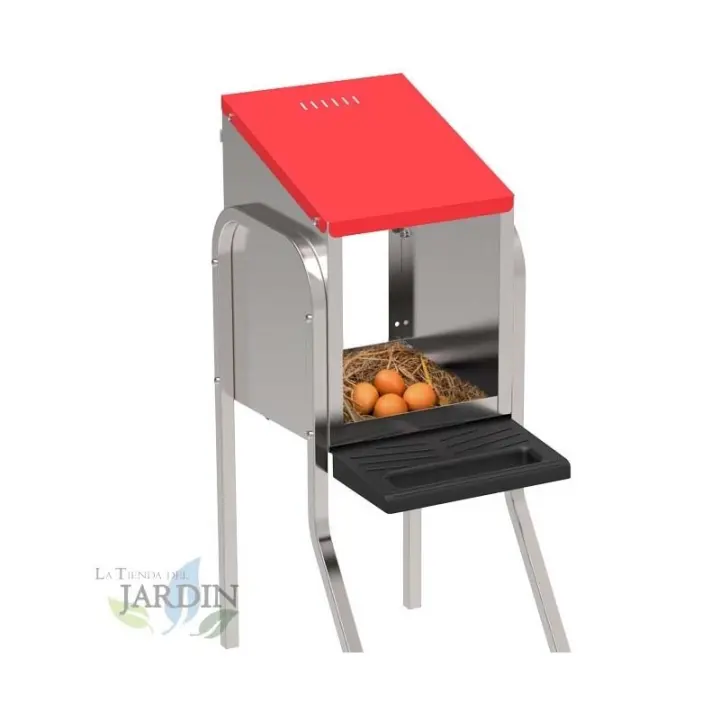 Suinga Nido Gallinas 1 Departamento 30x47x76 Cm con Patas y Bandeja Plástico Extraíble - 1