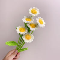 Flores Creativas De Hilo Tejido a Mano En Estilo Margarita Para Decoración De Fiesta Boda Regalo DIY Sin Personalización - details 6