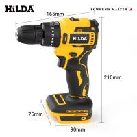 HILDA Mini Herramienta Eléctrica Sin Cable 12V 16.8V 21V Destornillador Eléctrico Con Batería De Litio Para Hogar DIY Velocidad Sin Carga 1600rpm Torque 22N.m - details 8