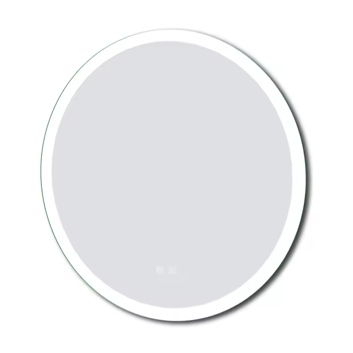 Aica Espejo de baño LED redondo 60cm,interruptor táctil,antivaho - 1