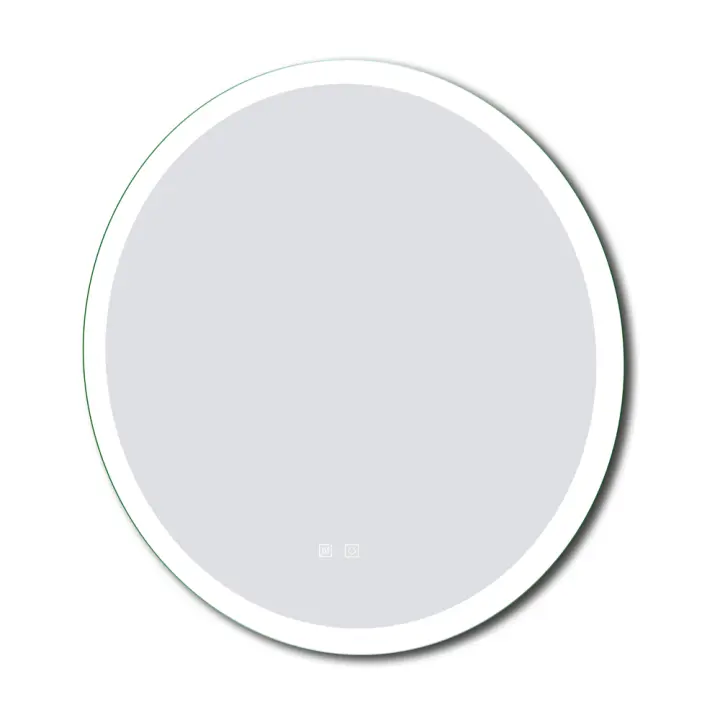 Aica Espejo de baño LED redondo 60cm,interruptor táctil,antivaho - 1