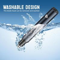 Rechargeable Nose Hair Trimmer - High Quality Metal Alloy Electric Clipper for Removing Nose and Ear Hair, kit de aseo corporal IPX7 impermeable doble borde cuchillas - details 10