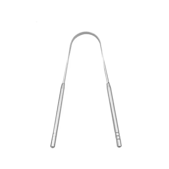 Limpia Lengua En Forma De U De Acero Inoxidable 304 Para Cuidado Oral Y Frescura De La Boca Cepillo De Lengua Metálico - 1