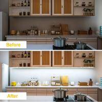 Tira LED 1-5M Luz Nocturna Blanca Para Armario De Cocina TV Con Sensor De Movimiento 2835 DC 5V USB Luz De Mano Cubierta - details 14