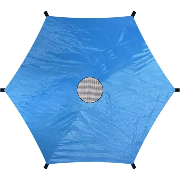 Cubierta para trampolín, cubierta de sombra para trampolín, toldo plegable para trampolín con protección solar, anti-UV, hecho de tela Oxford con baño de plata, accesorios para trampolín para patio al aire libre. - 1