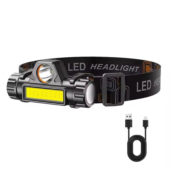 Linterna Frontal COB LED Recargable Con Imán Fuerte Luz Super Brillante Impermeable Para Pesca Al Aire Libre Caza Senderismo - 1