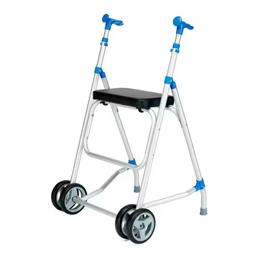 Andador de Aluminio Plegable con Ruedas y Asiento - Ligero y Resistente - 1