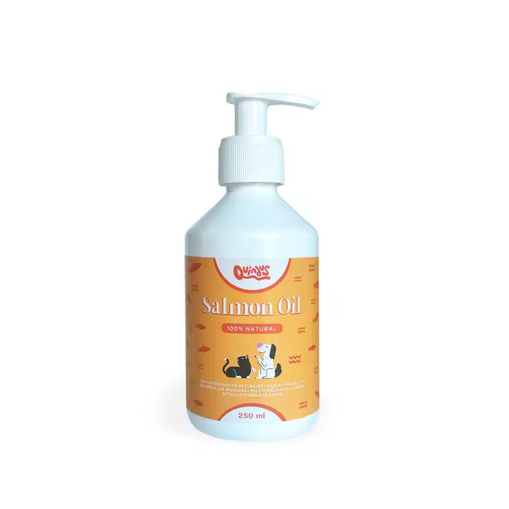 QUINDU'S - Aceite de Salmón para Perros y Gatos | 250ml | Aceite de Pescado con Omega 3 para Articulaciones, Piel y Pelaje - 1