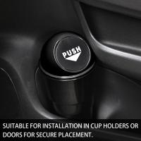 Cubo de basura de coche con tapa, pequeño plástico impermeable almacenamiento de residuos de basura para oficina hogar dormitorio, accesorios de coche (negro) - details 1