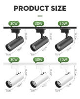 Lámpara De Techo LED Para Riel De Pista Completa Iluminación Focalizable Para Tienda De Ropa Y Hogar Fuente De Luz LED Incluida Vínculo Polido De Acero 85-265V - details 13