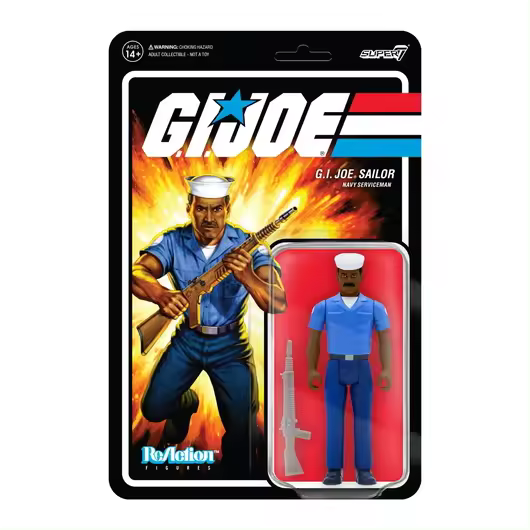 FIGURA REACTION GI JOE BLUESHIRT MUSTACHE BROWN - 1