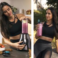 Power Black Titanium 2500MAX Go. Batidora de Vaso de 1800 W, Acero inoxidable, Cuchilla de 6 hojas con Recubrimiento de Titanio Negro y jarra de vidrio Fundido con 1,8 L, Incluye Botella Portátil - details 3