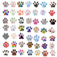 50PCS Pegatinas De Huella De Perro Y Gato Lindas Y Colores Vibrantes PVC Impermeables Para Decoración De Teléfonos Móviles - details 4