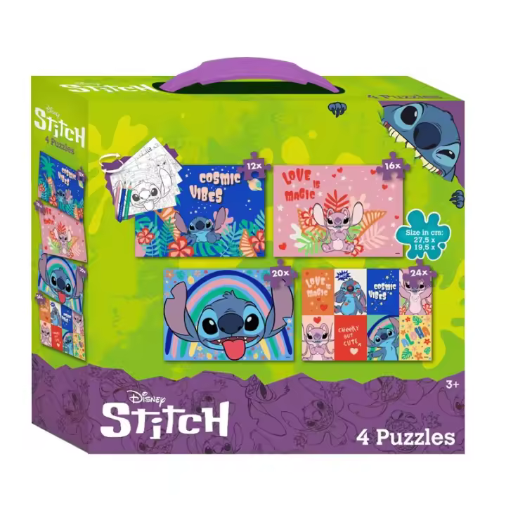SET 4 PUZZLES DISNEY STITCH - 1