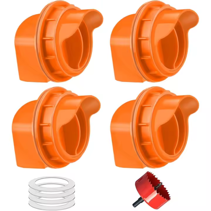 Comedero automático para pollos sin desperdicios (4 piezas), accesorio para comedero de pollos, para caja de cubos - 1