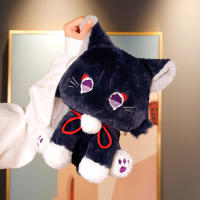 Muñeco De Peluche Gato Anime Genshin Impact Wanderer Mascota Scaramouche Juguete Para Niños Muñeco De Cosplay Regalo De Peluche Suave Para Adultos Y Niños - details 23