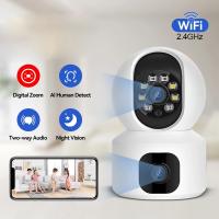 Cámara IP 4K 6MP WiFi Con Pantalla Dual Monitor De Bebé Detección De Movimiento Y Vigilancia Nocturna En Color Detecta Sólo Humanos - details 0
