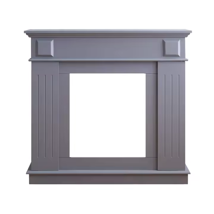 Rebecca Furniture Chimenea Decorative Mdf Estilo Modern Gris 100x109x26 - 1