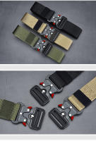 Cinturón Táctico Para Hombres Con Hebilla De Metal Para Caza Y Actividades Al Aire Libre Múltiples Funciones De Sobrevivencia Del Ejército Y Marines Correa De Lona Y Nylon - details 4