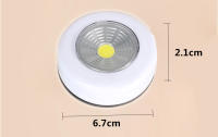 Lámpara De Noche Redonda Con Botón De Presión Para Armario Cocina Dormitorio Decoración Luz De Pared Con Pilas AAA Incluidas - details 5