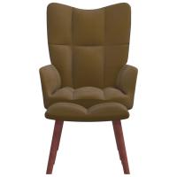 vidaXL Sillón de relax con taburete de terciopelo Gris claro, Gris oscuro, Verde oscuro Sillon Dormitorio Sillon Comodos Silla Relax Sillón Sofá - details 9