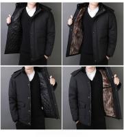 Abrigo De Panales De Algodón Invierno Para Hombre Largo Grueso Cálido Impermeable Con Capucha Militar Tamaño Grande Chaqueta De Viento - details 2